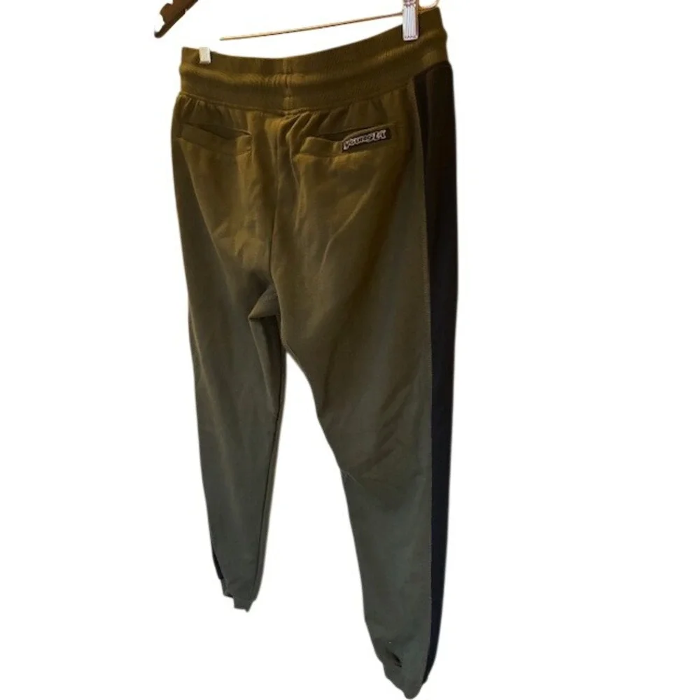 YoungLA Men's Olive Green Black Joggers Sweatpants YLA Logo Size M